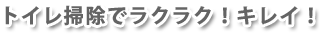 トイレ掃除でラクラク！キレイ！